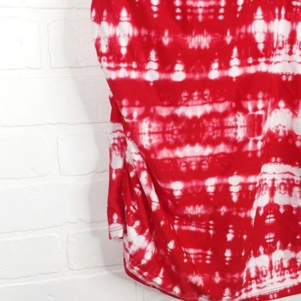 CACIQUE Tankini Top Swim Tie Dye Red White 40DDD - Picture 7 of 11